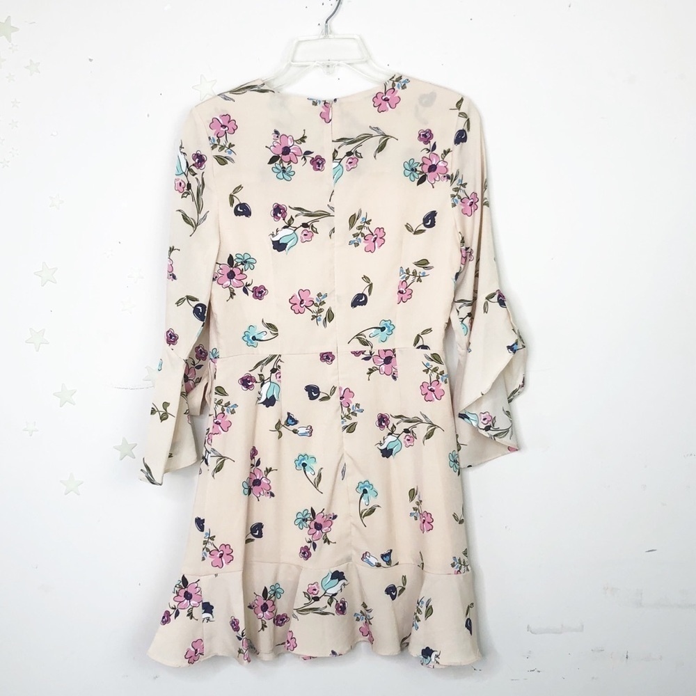 𝅺J.O.A  pink floral print ruffled mini dress - Picture 10 of 15